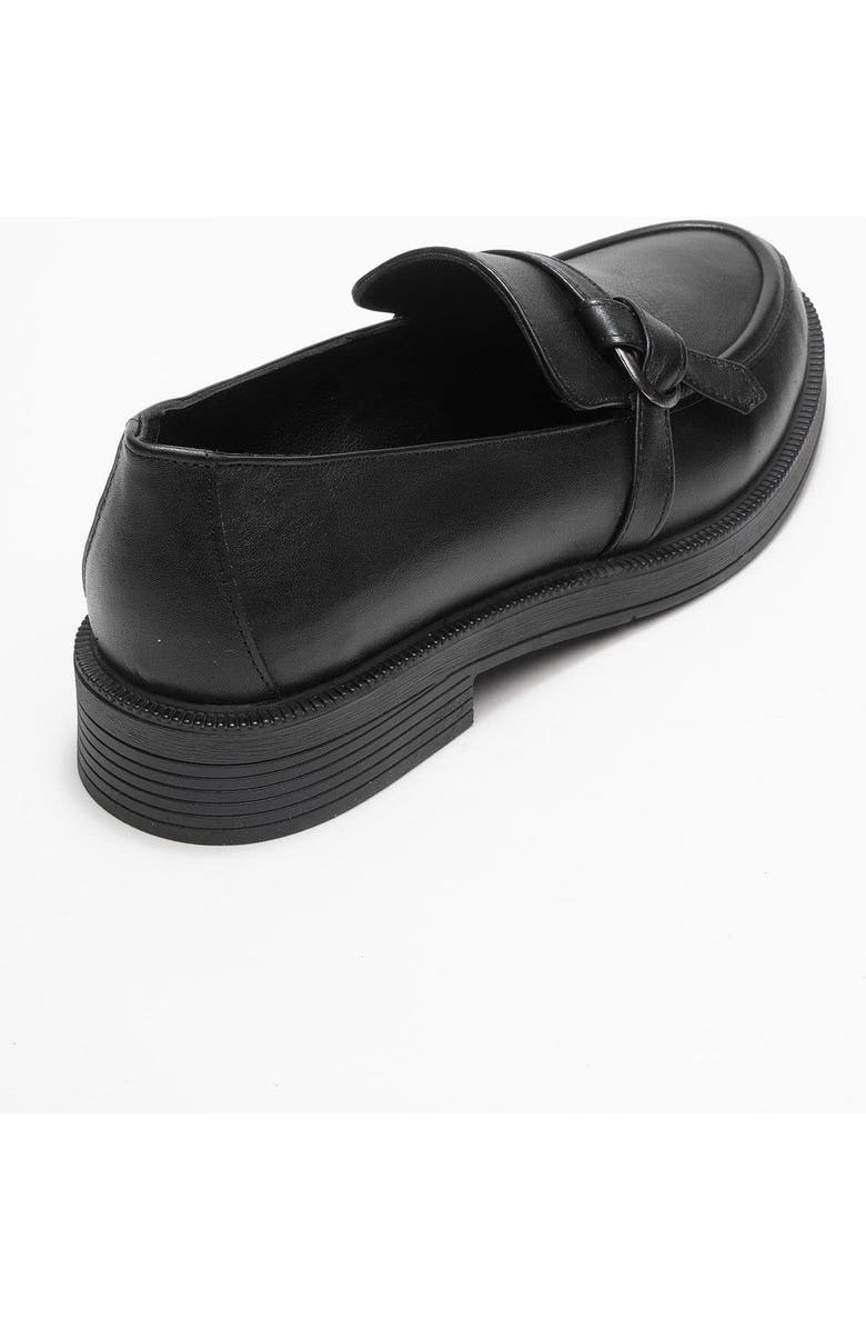 Forever & Always Shoes Galea Buckled Leather Loafers, Alternate, color, Black Leather