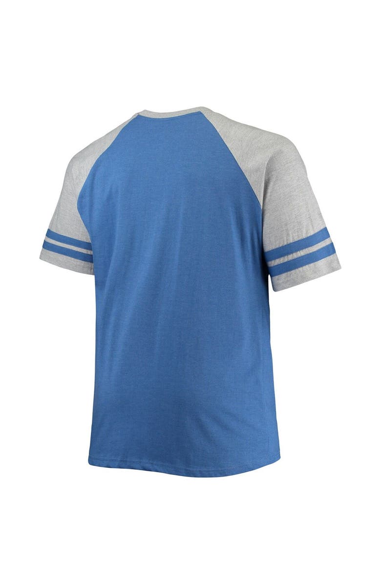 PROFILE Men's Heathered Blue Toronto Maple Leafs Big & Tall Raglan T-Shirt, Alternate, color, 