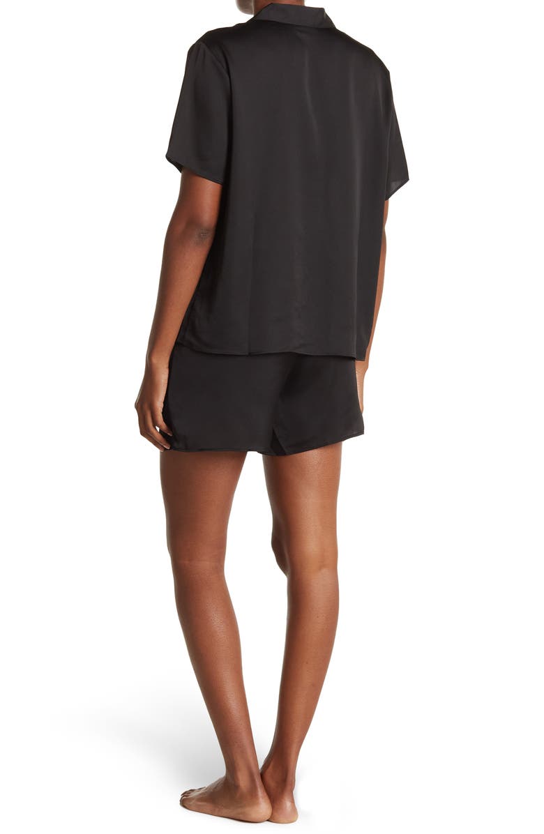NORDSTROM RACK Satin Short Sleeve Shortie Set, Alternate, color, 
