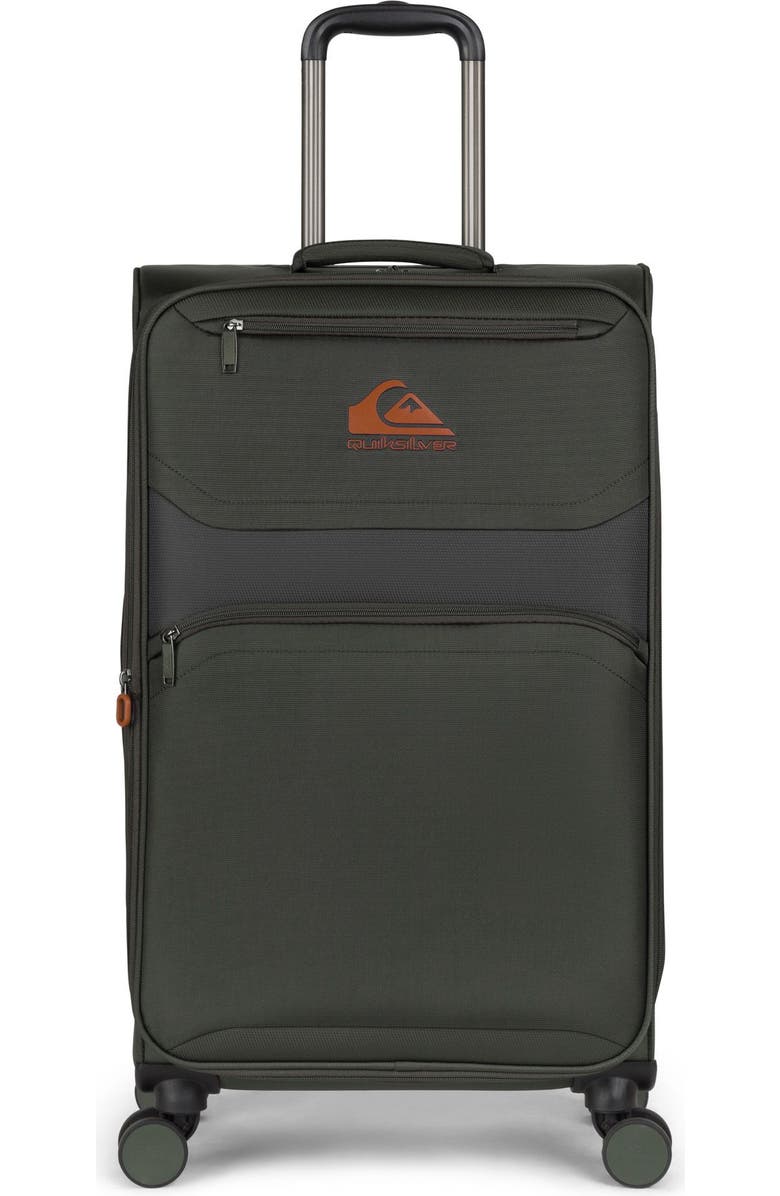 Quiksilver Buxton Suitcases Nylon Softside Expandable Luggage with Spinner Wheels, 3-Piece Set, Alternate, color, Charcoal