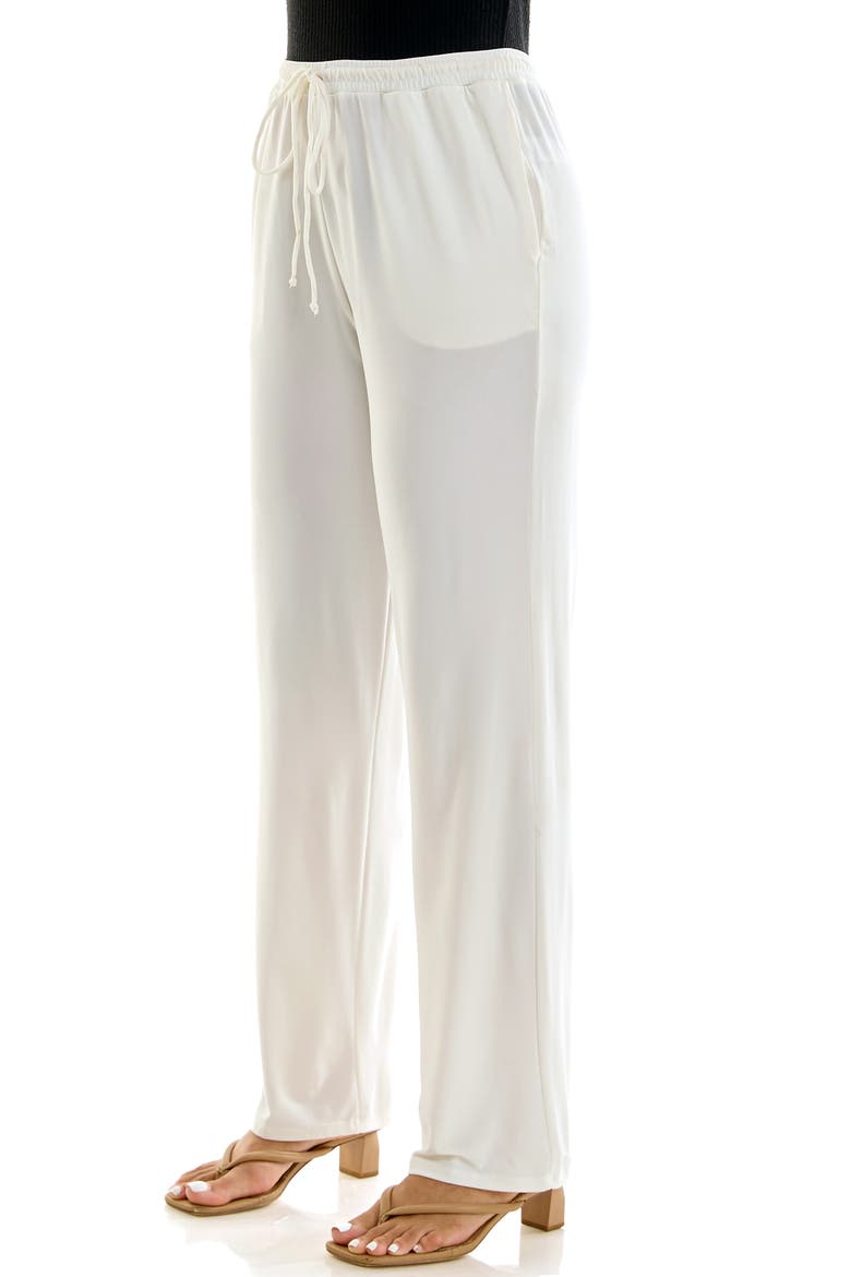 Drawstring Pocket Straight Leg Pants, Alternate, color, IVORY