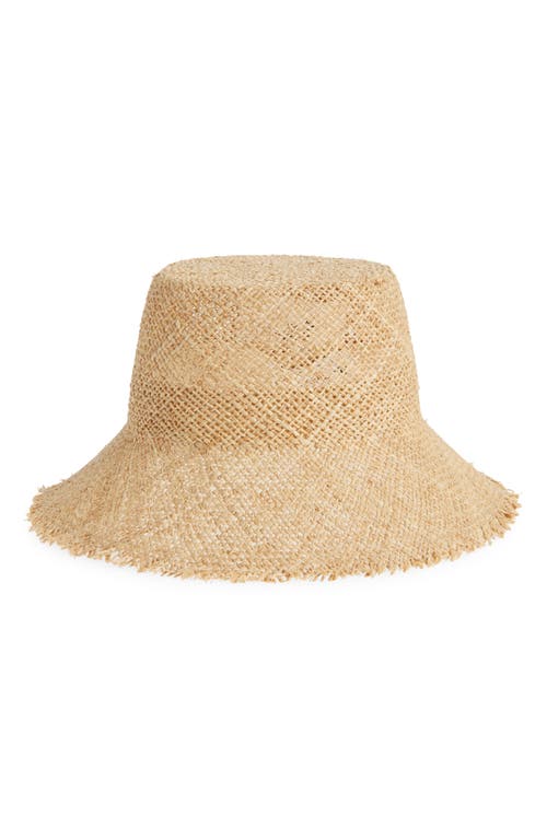 Lack Of Color Reef Straw Bucket Hat In Natural