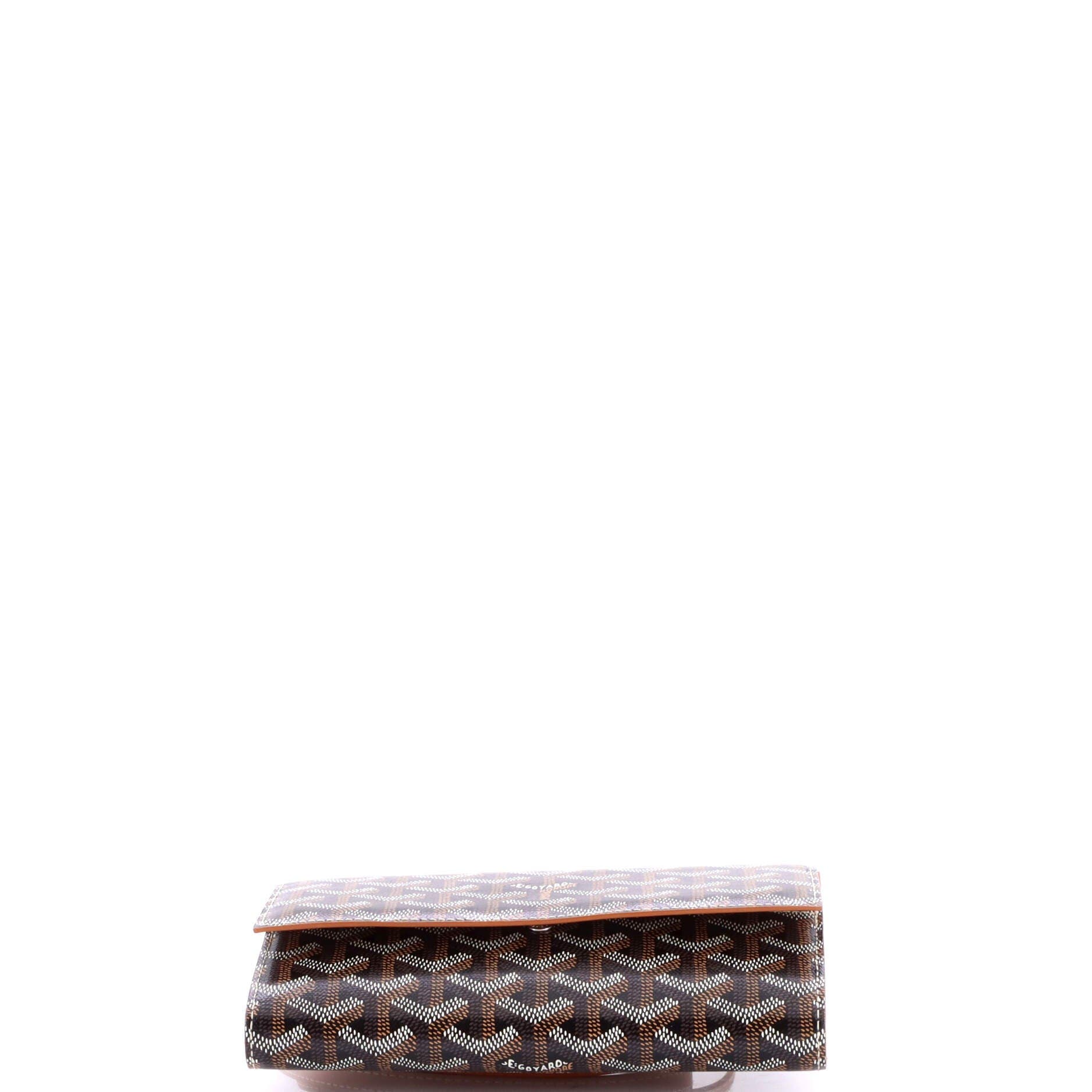 Varenne Continental Wallet with Strap Coated Canvas, Alternate, color, Brown