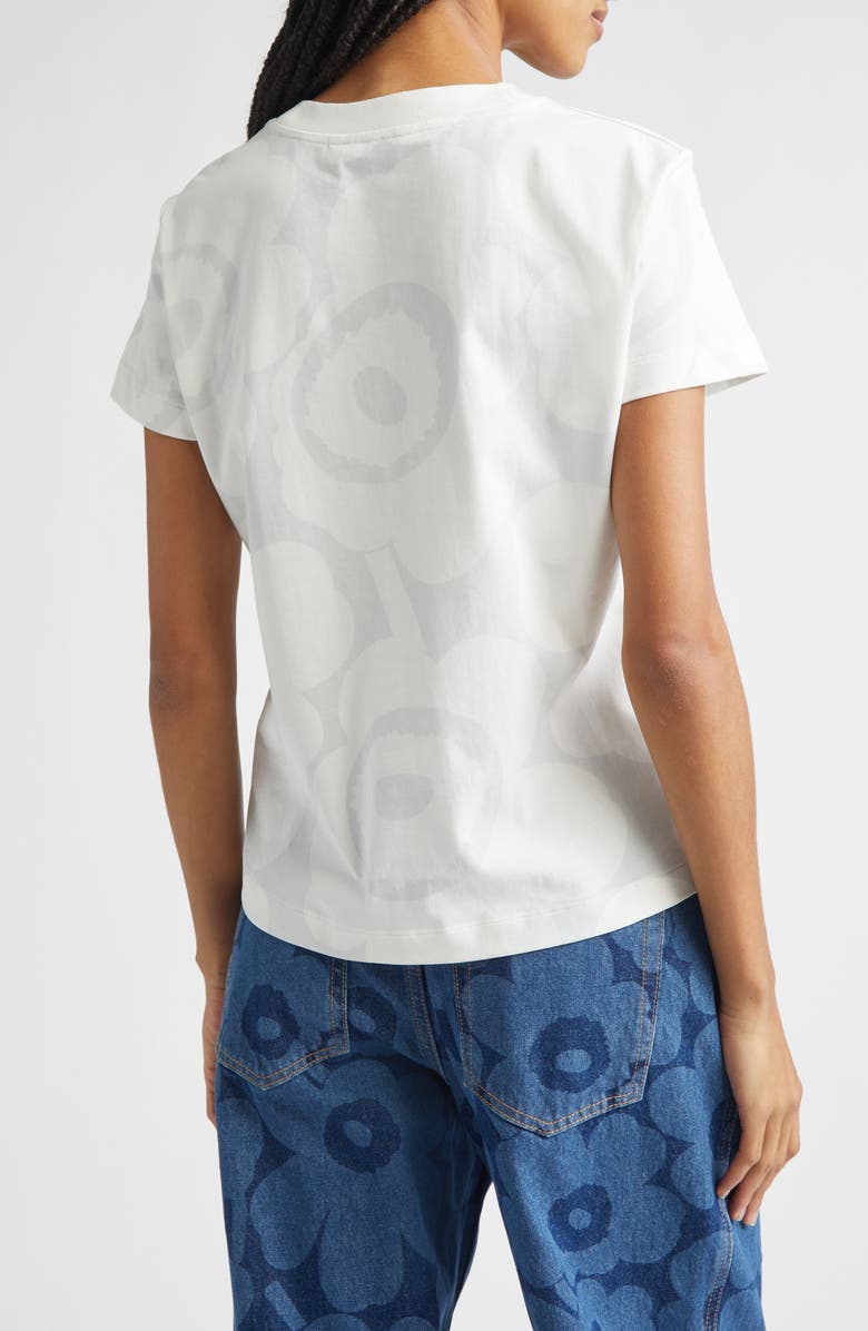 Marimekko Heleys Unikko Cotton T-Shirt, Alternate, color, White