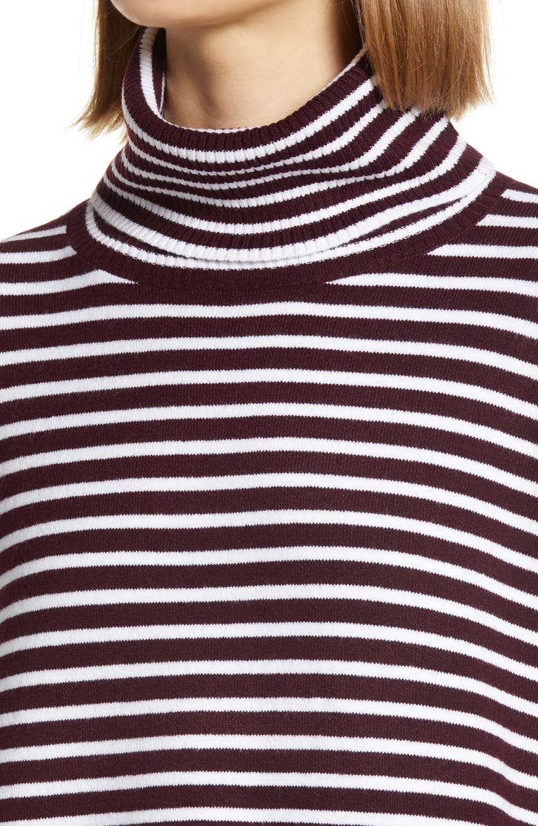 French Connection Women's Babysoft Stripe Turtleneck Top, Alternate, color,