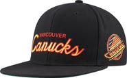 Mitchell & Ness Men's Mitchell & Ness Black Vancouver Canucks Core Team Script 2.0 Snapback Hat