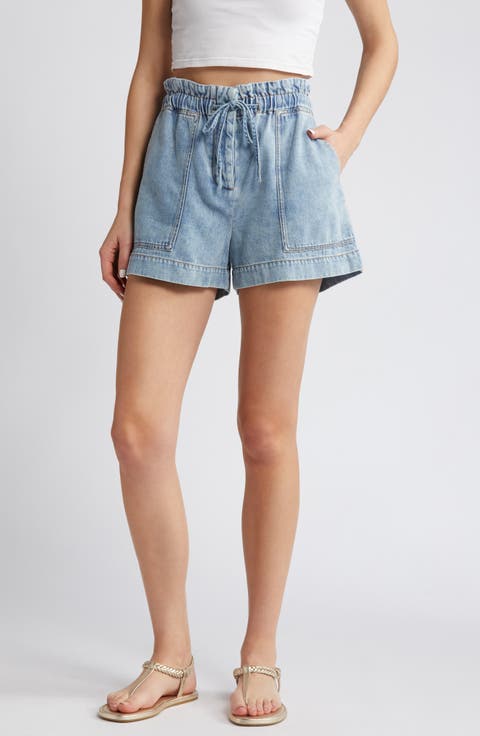 Foster Paperbag Denim Shorts
