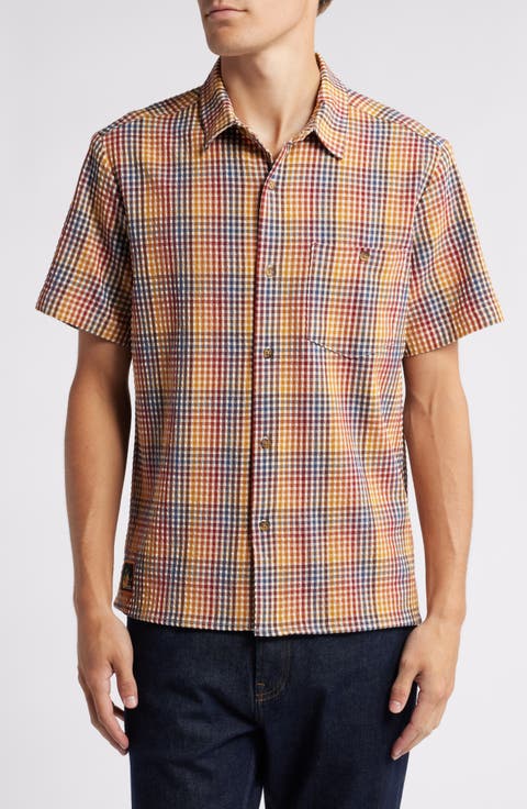 Agora Clerk Plaid Button-Up Shirt