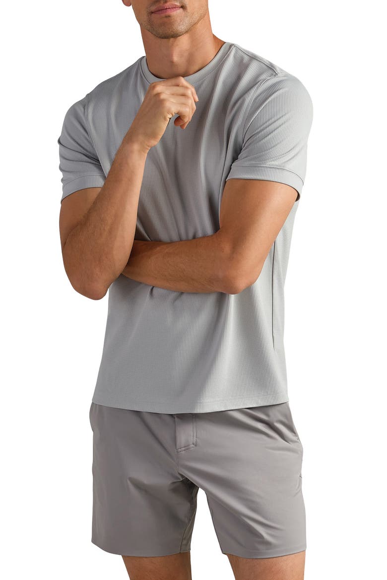 Waffle Tech Crew T-Shirt, Main, color, SAGE GRAY