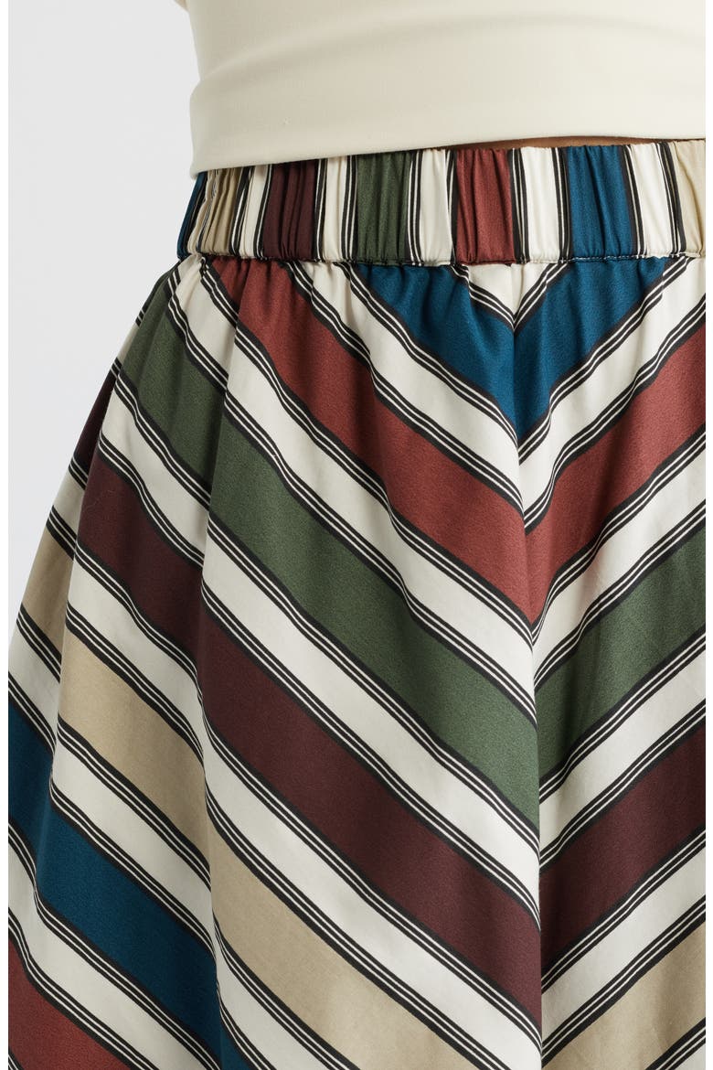 Stripe Cotton Skirt, Alternate, color, BLUE MULTI