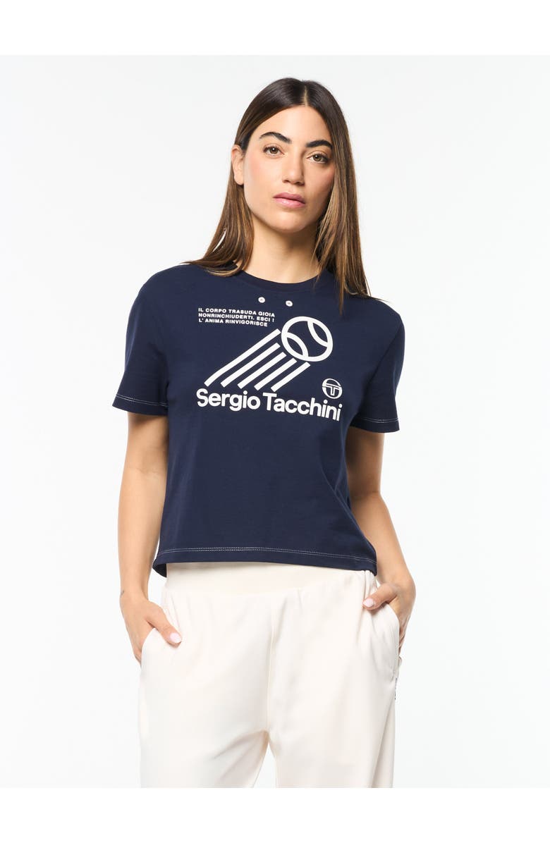 Sergio Tacchini Nera Boxy Tee, Main, color, Maritime Blue