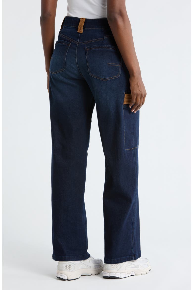 AbSolution High Waist Wide Leg Jeans, Alternate, color, DARK INDIGO ARTISANAL