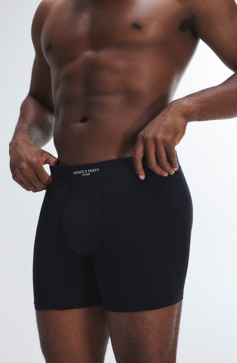 SAVAGE X FENTY Homme Base Boxer Briefs, Alternate, color, Black Caviar