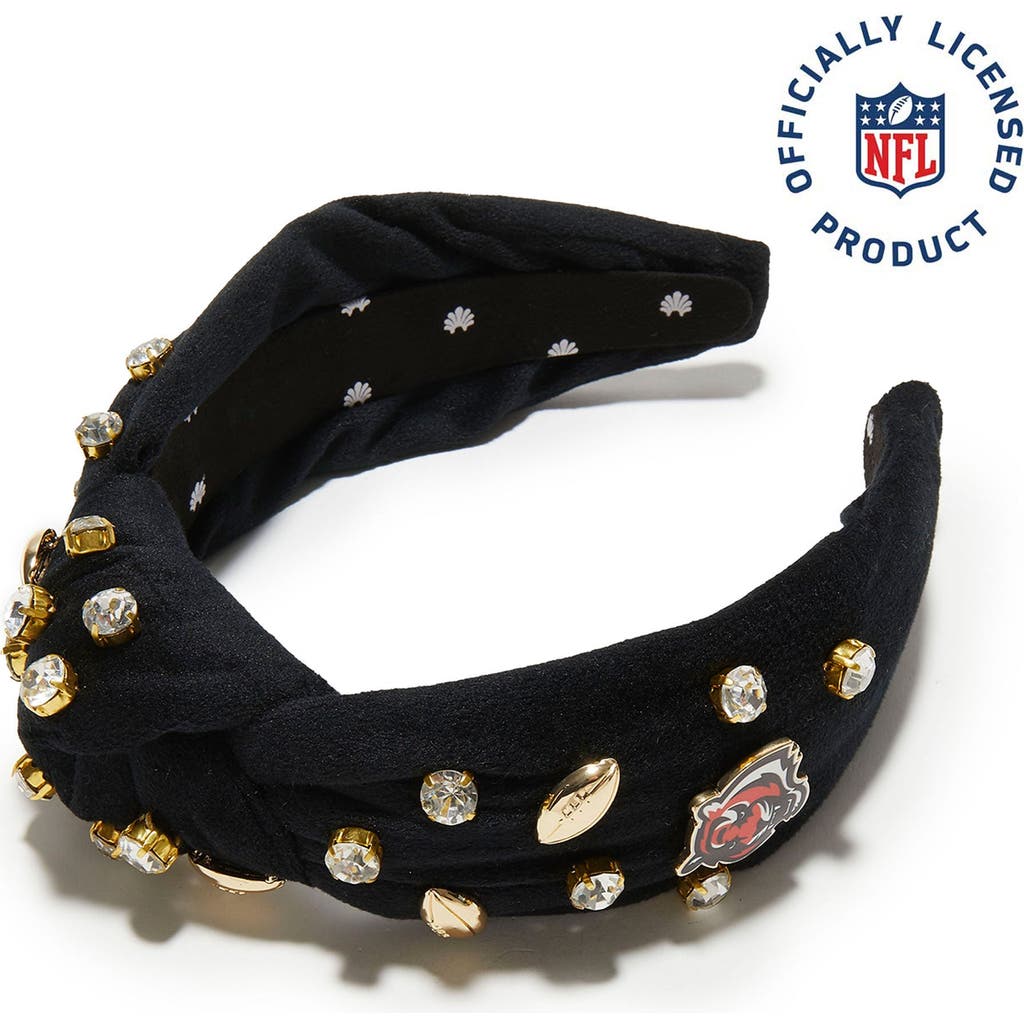 Lele Sadoughi Cincinnati Bengals Embellished Knotted Headband In Gold