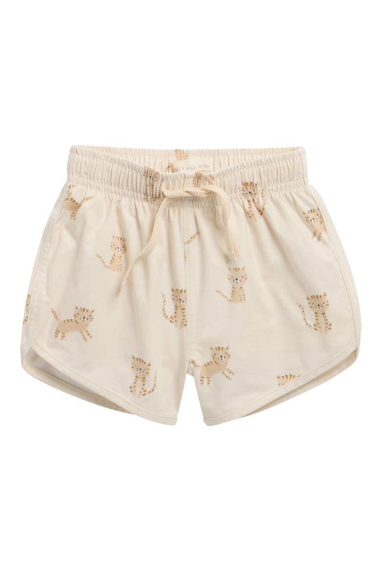 Tiger Print UPF 50+ Swim Trunks, Main, color, NATURAL