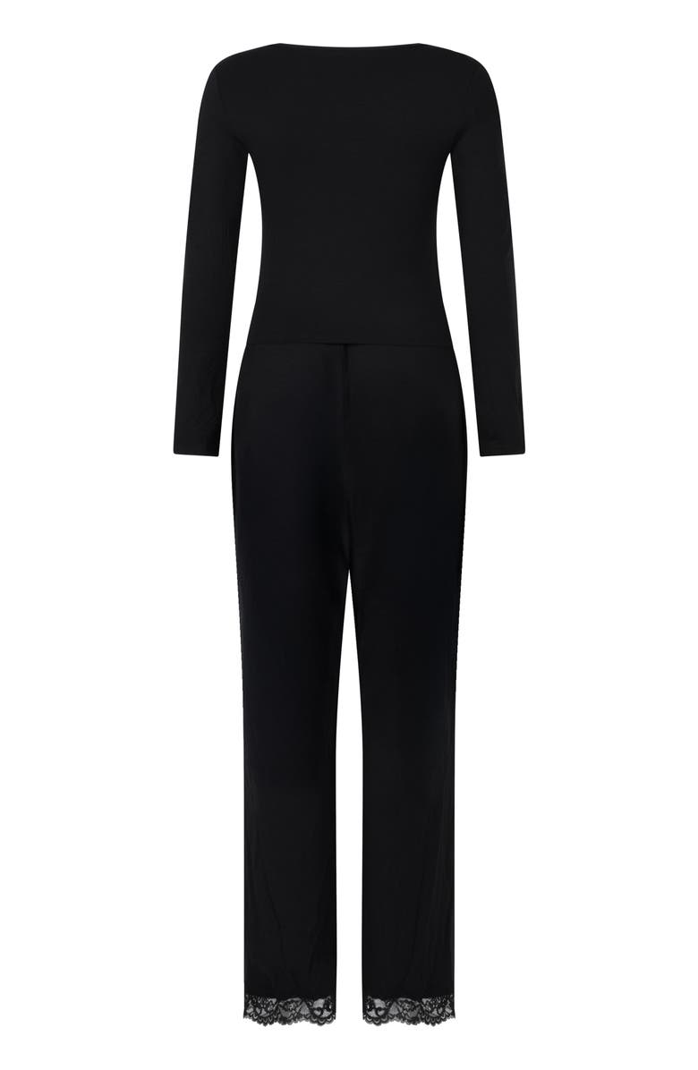 Hunkemöller Pajama Set, Alternate, color, Black