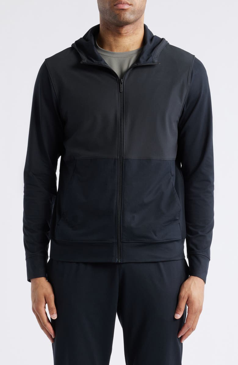 Zella Live In Hybrid Zip Hoodie, Alternate, color, 