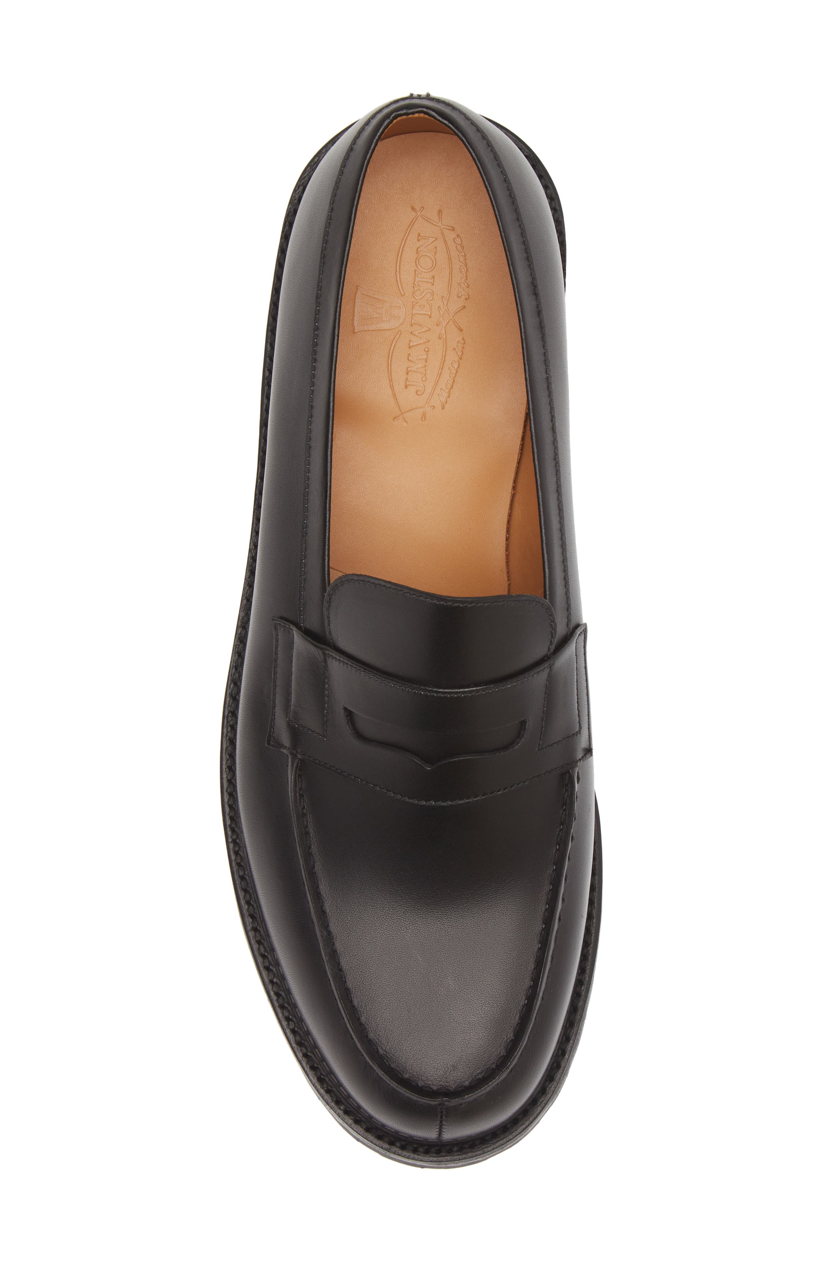 JM WESTON Commando 180 Penny Loafer, Alternate, color, Black