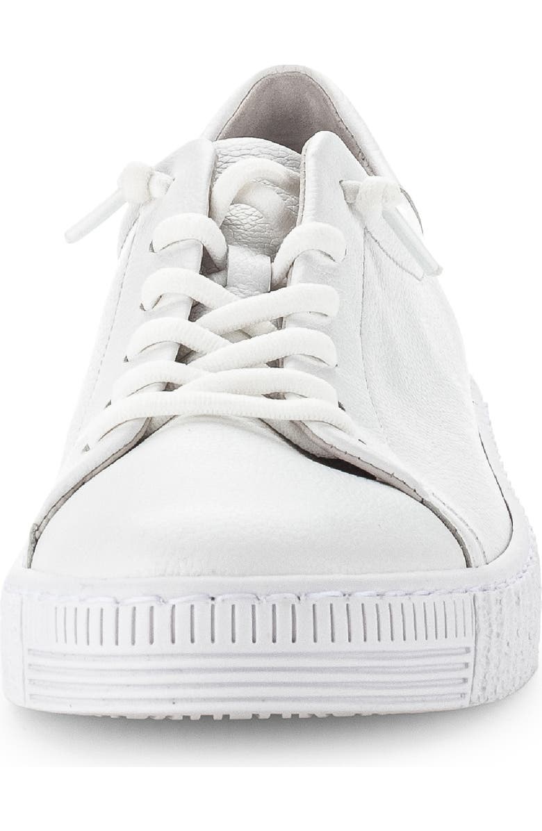 Gabor Leather Platform Sneaker, Alternate, color, White