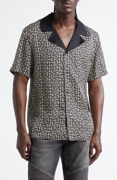 Monogram Jacquard Camp Shirt