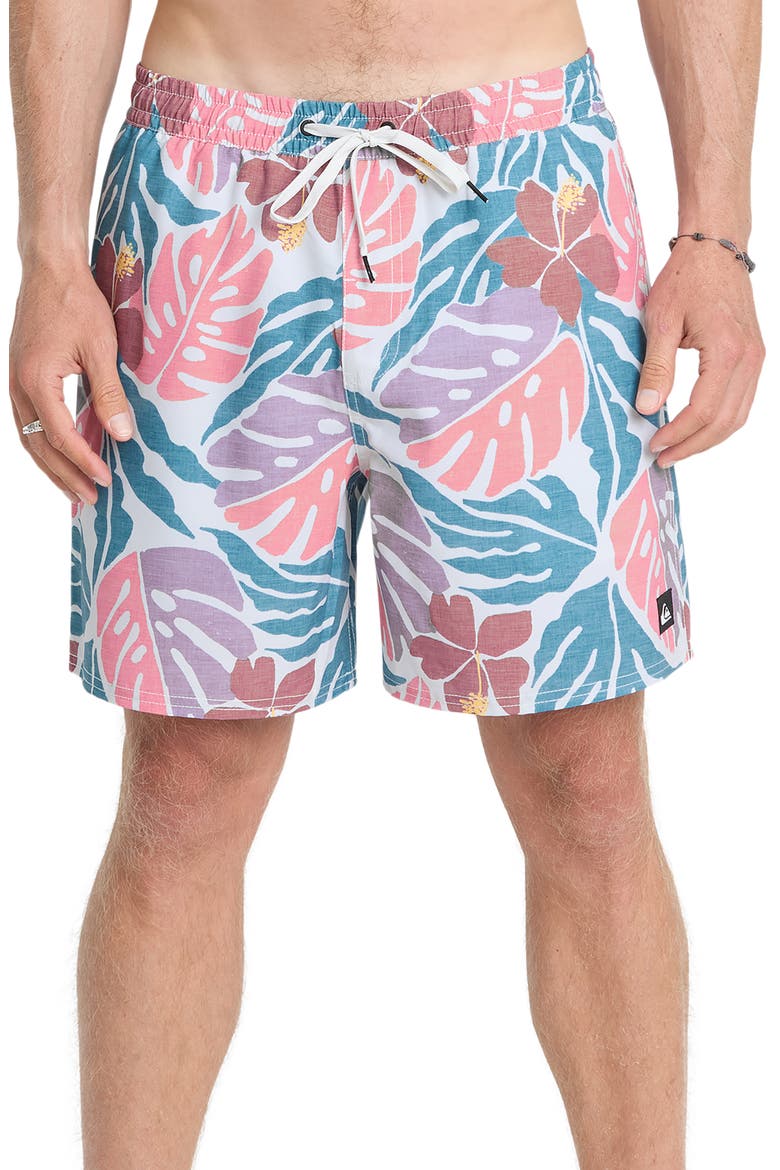 Mix Volley 17" Swim Trunks, Main, color, BLUE CORAL