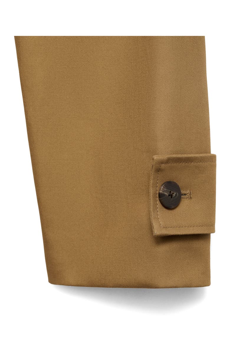 MANGO Selection Longline Cotton Trench Coat, Alternate, color, Tobacco Brown