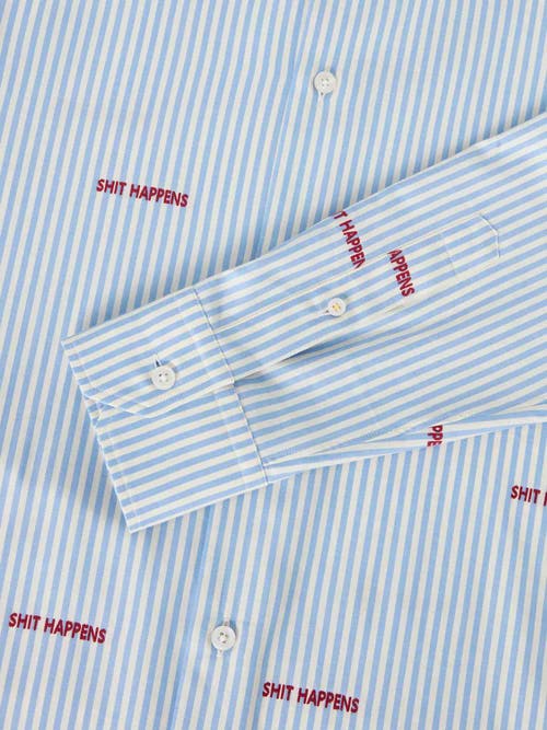 Robert Talbott Reynolds Novelty Bengal Twill Shirt In Blue
