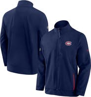 FANATICS Men's Fanatics Branded Navy Montreal Canadiens Authentic Pro Rink Coaches Full-Zip Jacket