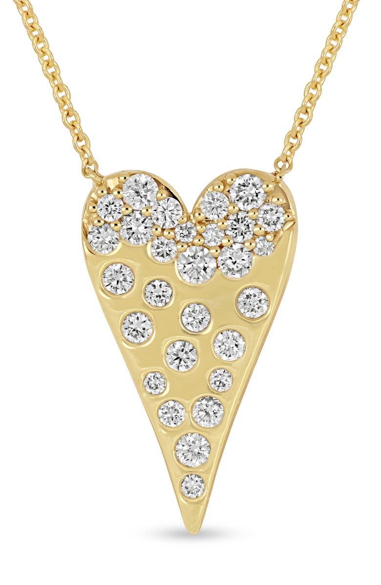 Bony Levy Kiera Diamond Heart Pendant Necklace, Alternate, color, 18Ky Gold