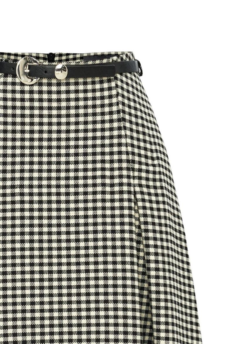 Adesina A Line Midi Skirt, Alternate, color, Black and Cream