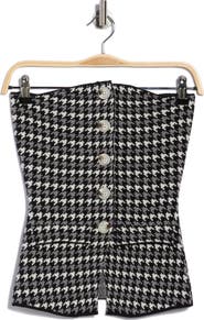 Love By Design Hannah Strapless Houndstooth Top