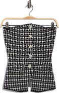 Love By Design Hannah Strapless Houndstooth Top