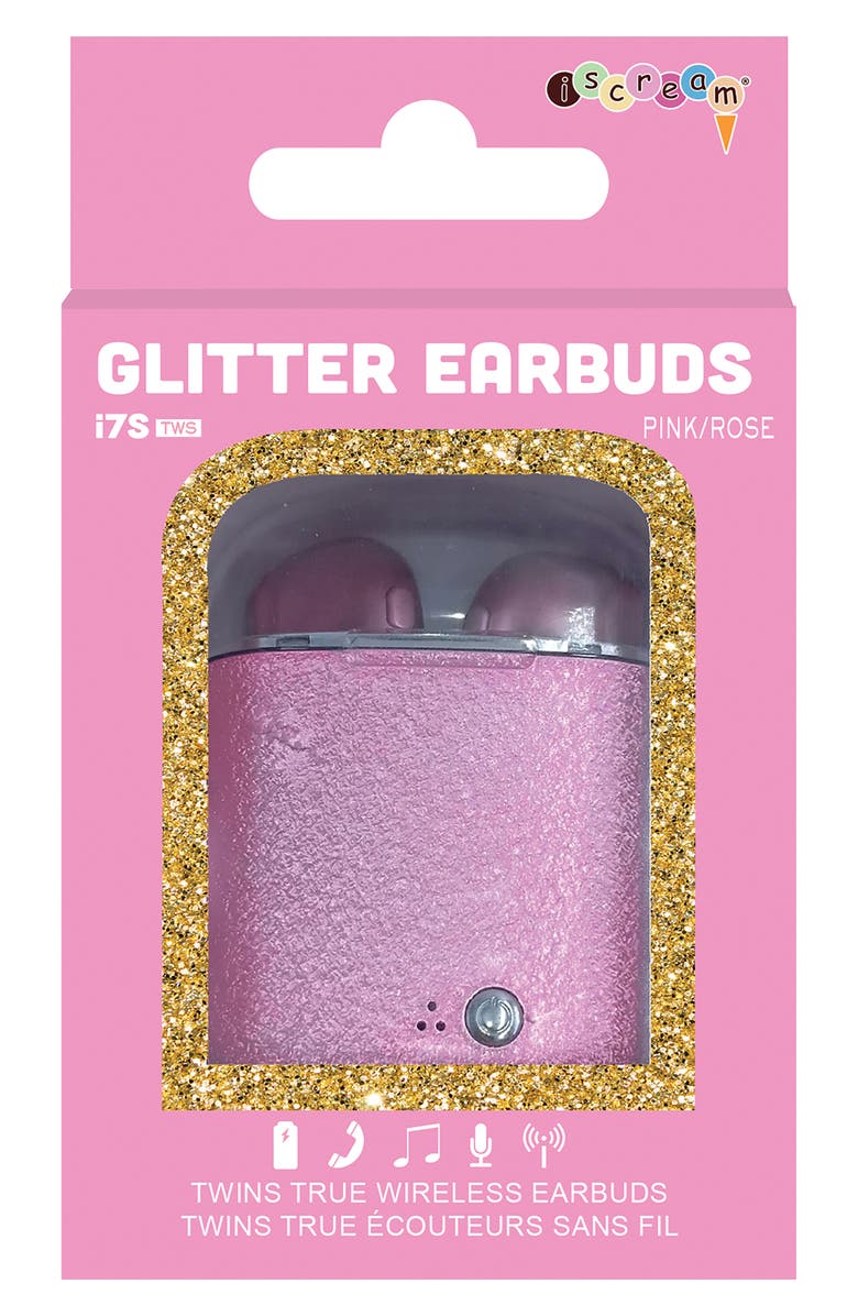 Iscream Glitter Wireless Earbuds, Alternate, color,