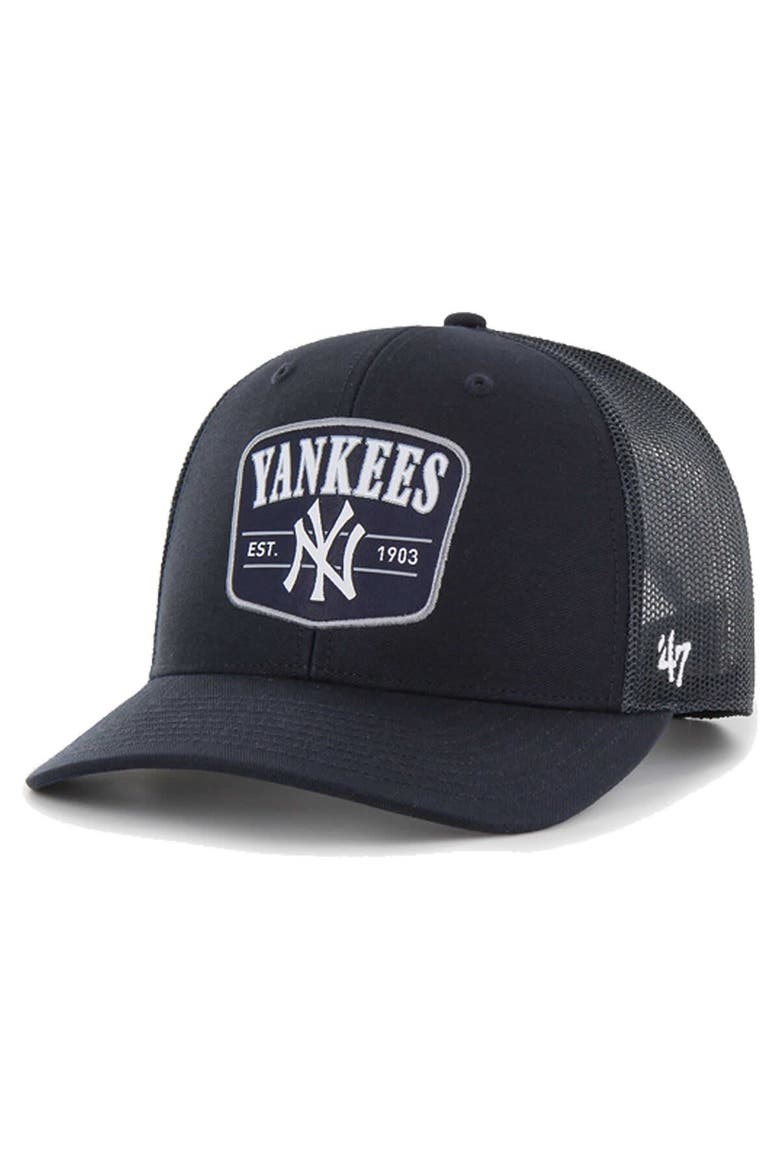 Men's '47 Navy New York Yankees Squad Trucker Adjustable Hat, Main, color, Navy