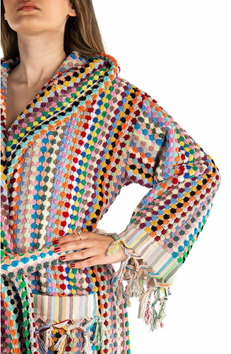 Forever & Always Shoes Savannah - Organic Cotton Handwoven Bubble Bathrobe, Alternate, color, 