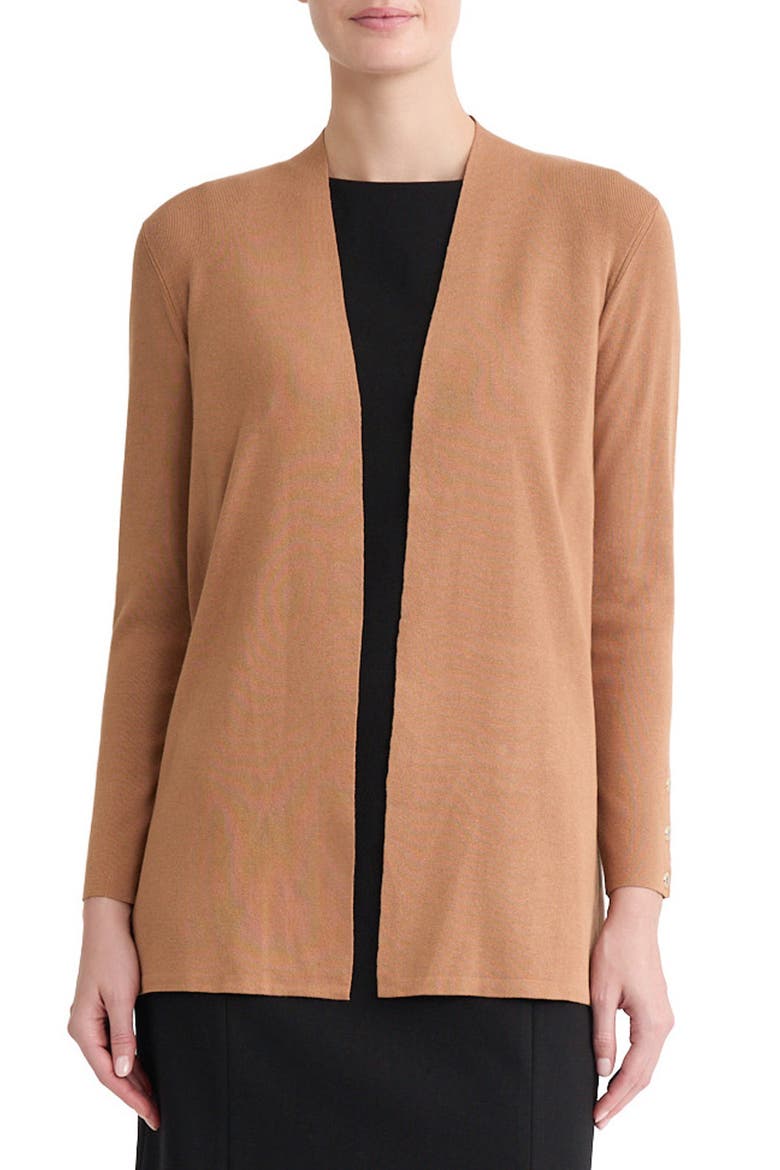 Open Front Cardigan, Main, color, DARK CAMEL