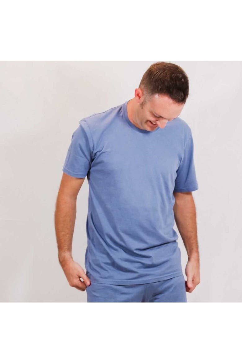 Men's Soft 100% Organic Cotton Short Sleeve Crew Tee, Alternate, color, Navy
