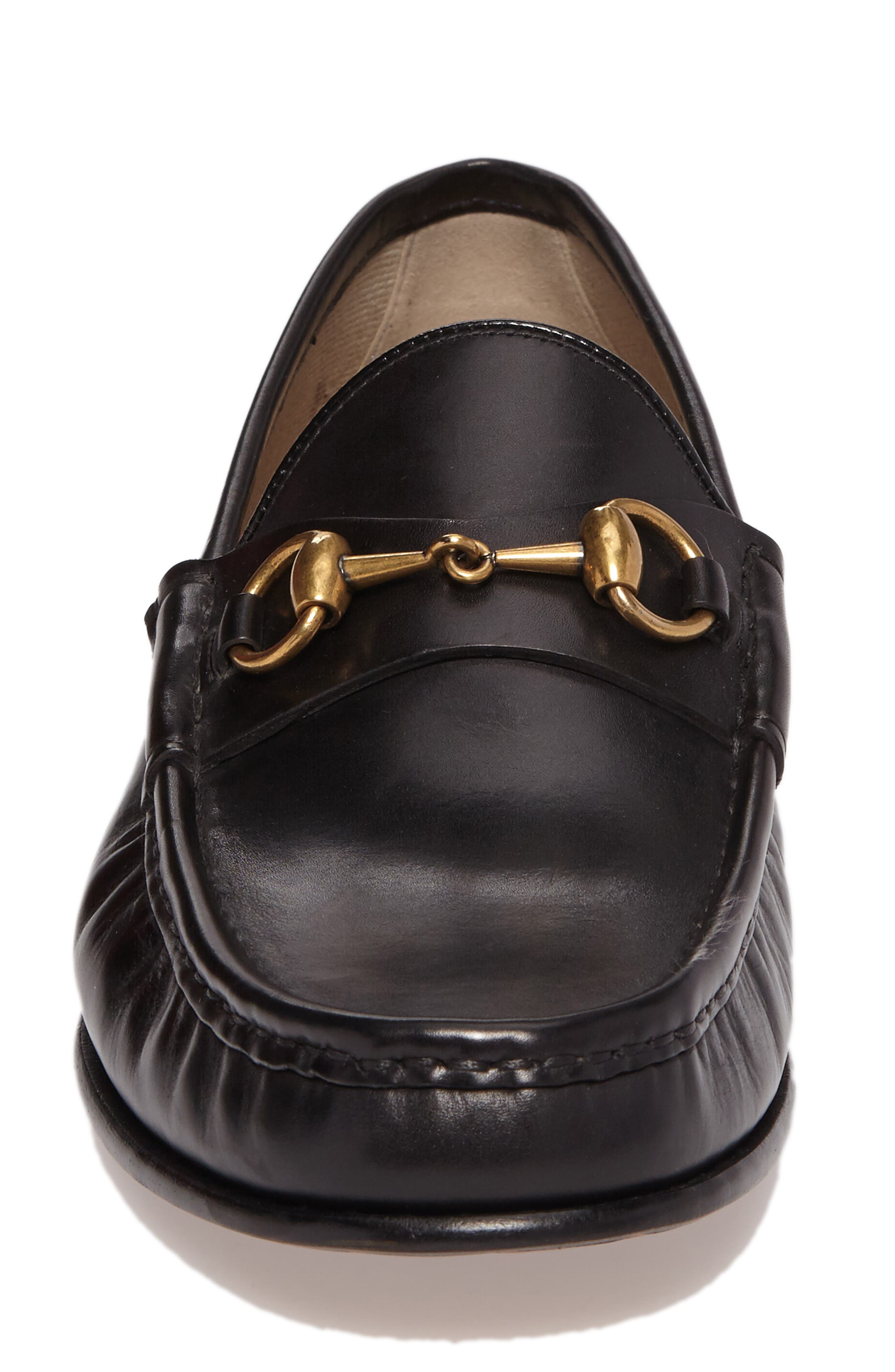 Gucci 'Roos' Bit Loafer, Alternate, color, Black Leather