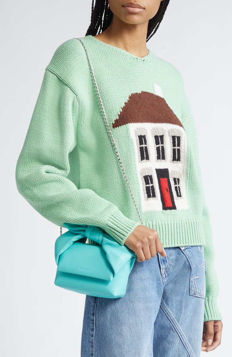 JW Anderson Small Twister Leather Crossbody Bag, Alternate, color,