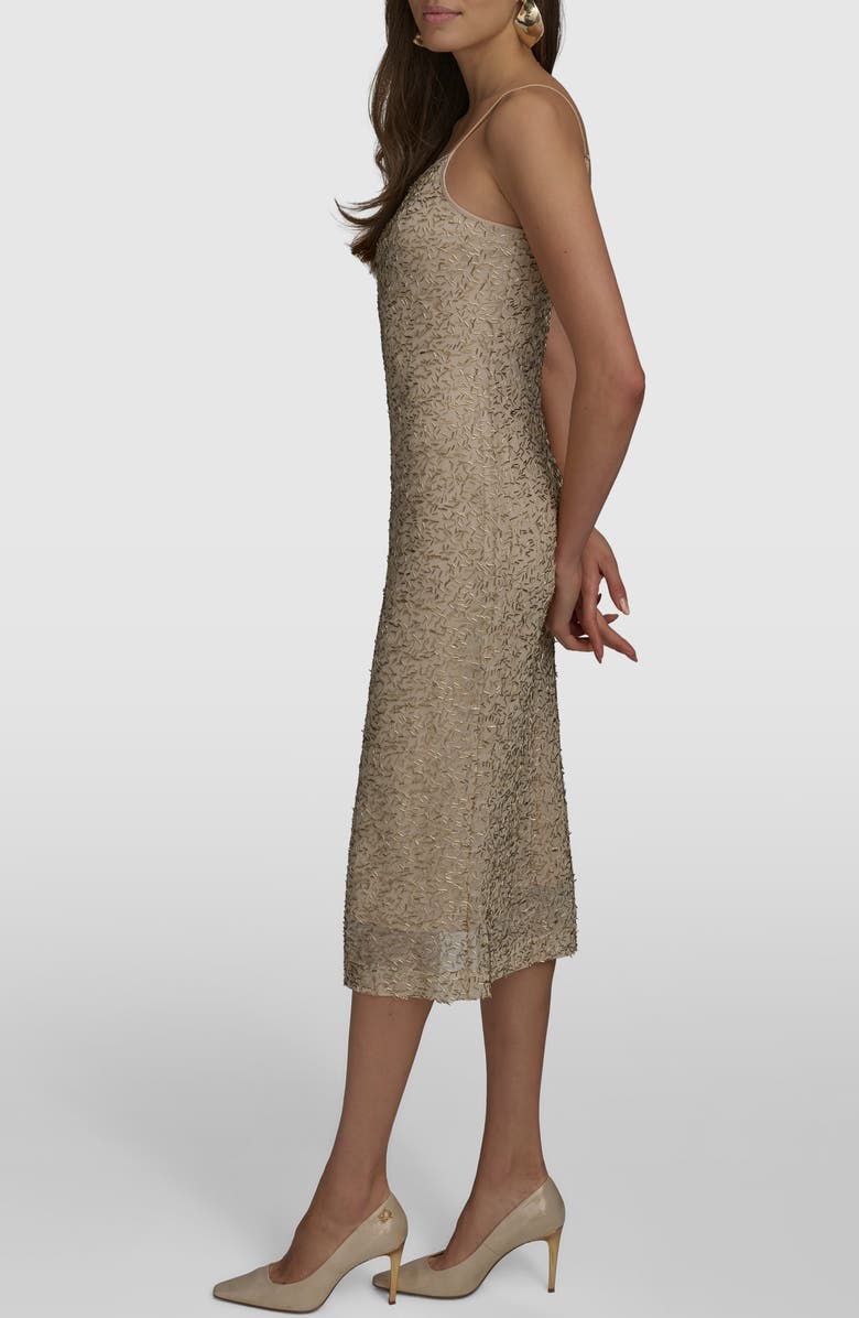 Donna Karan New York Bugle Beaded Slipdress, Alternate, color, 
