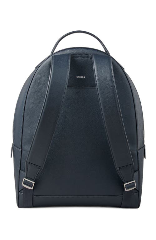 Sandro Reconstituted Leather Rucksack In Fonte