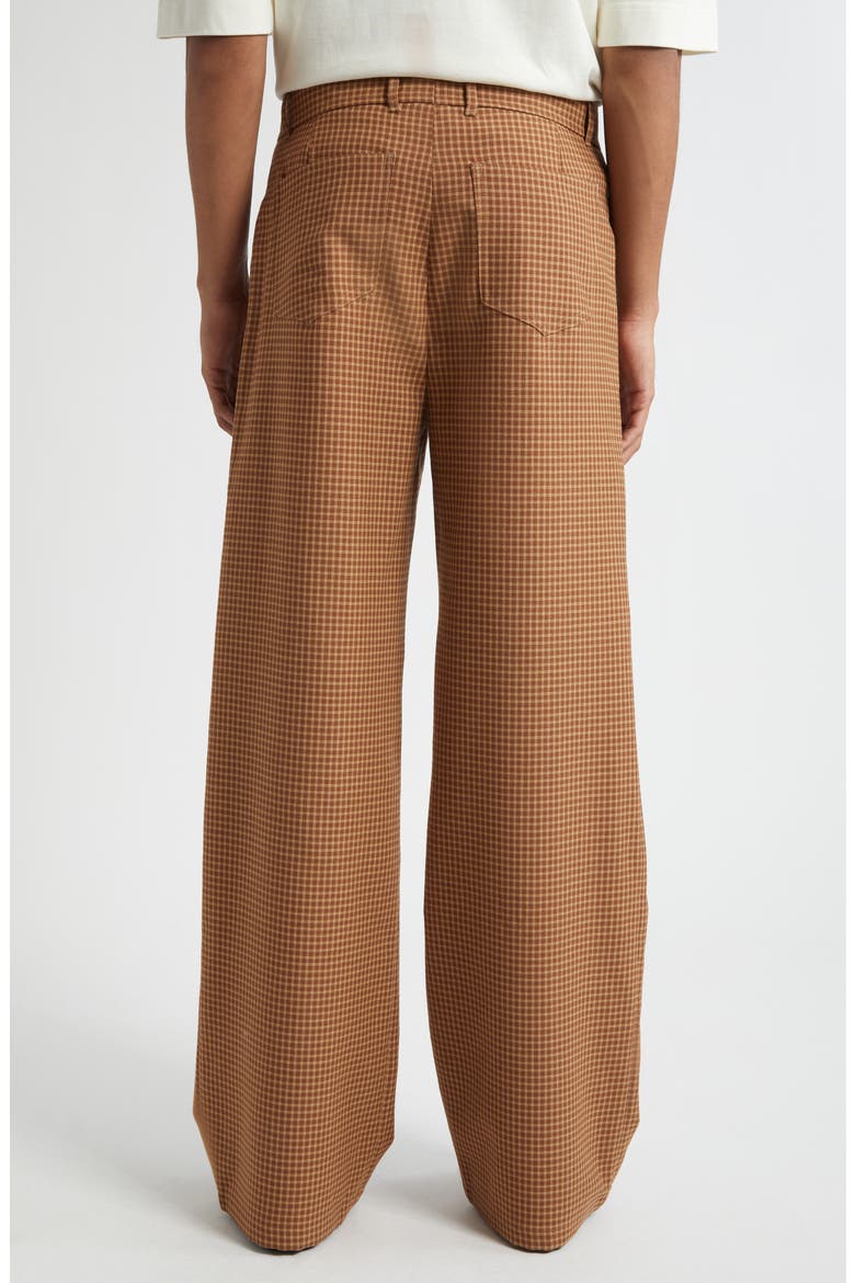 Ramon Check Wool Trousers, Alternate, color, FINE CHECK TAN