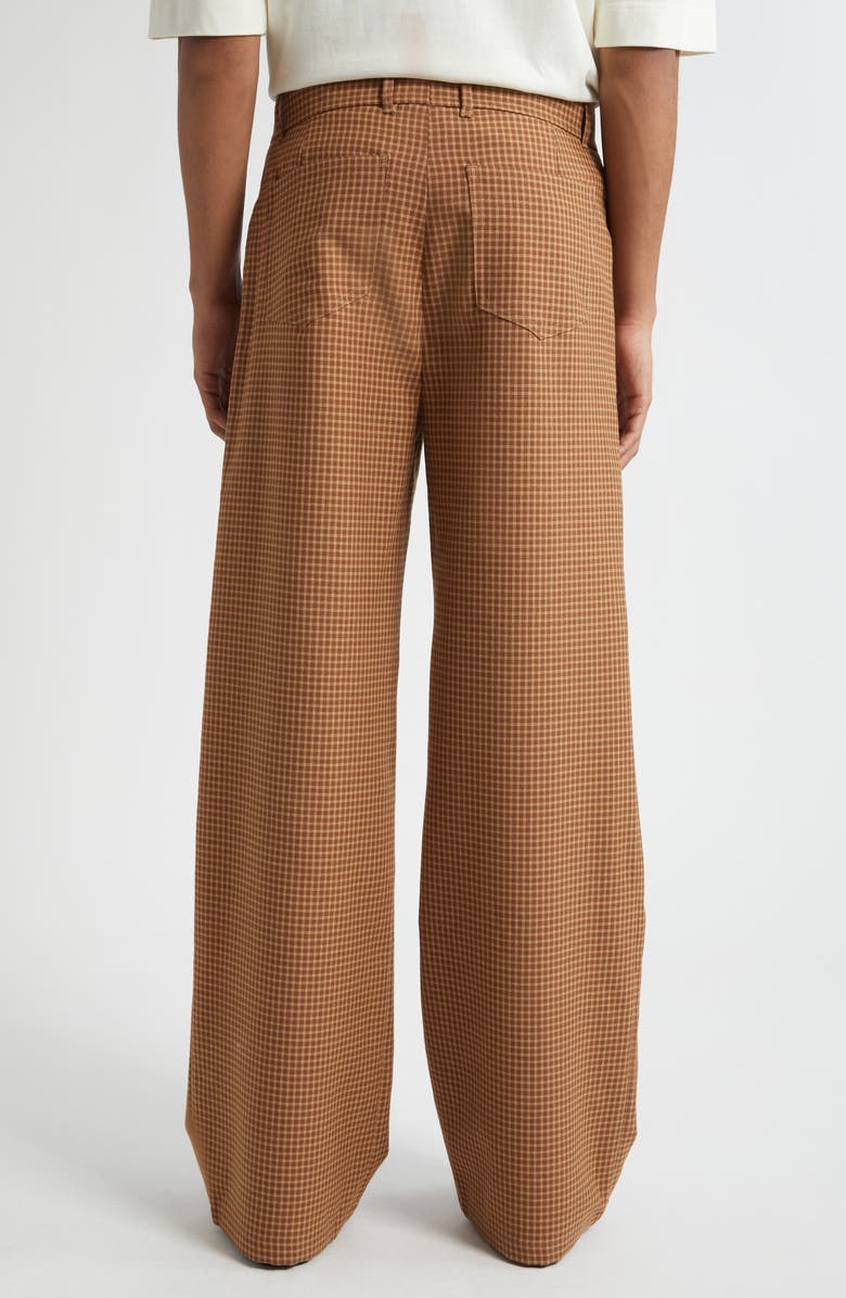 Séfr Ramon Check Wool Trousers, Alternate, color, Fine Check Tan