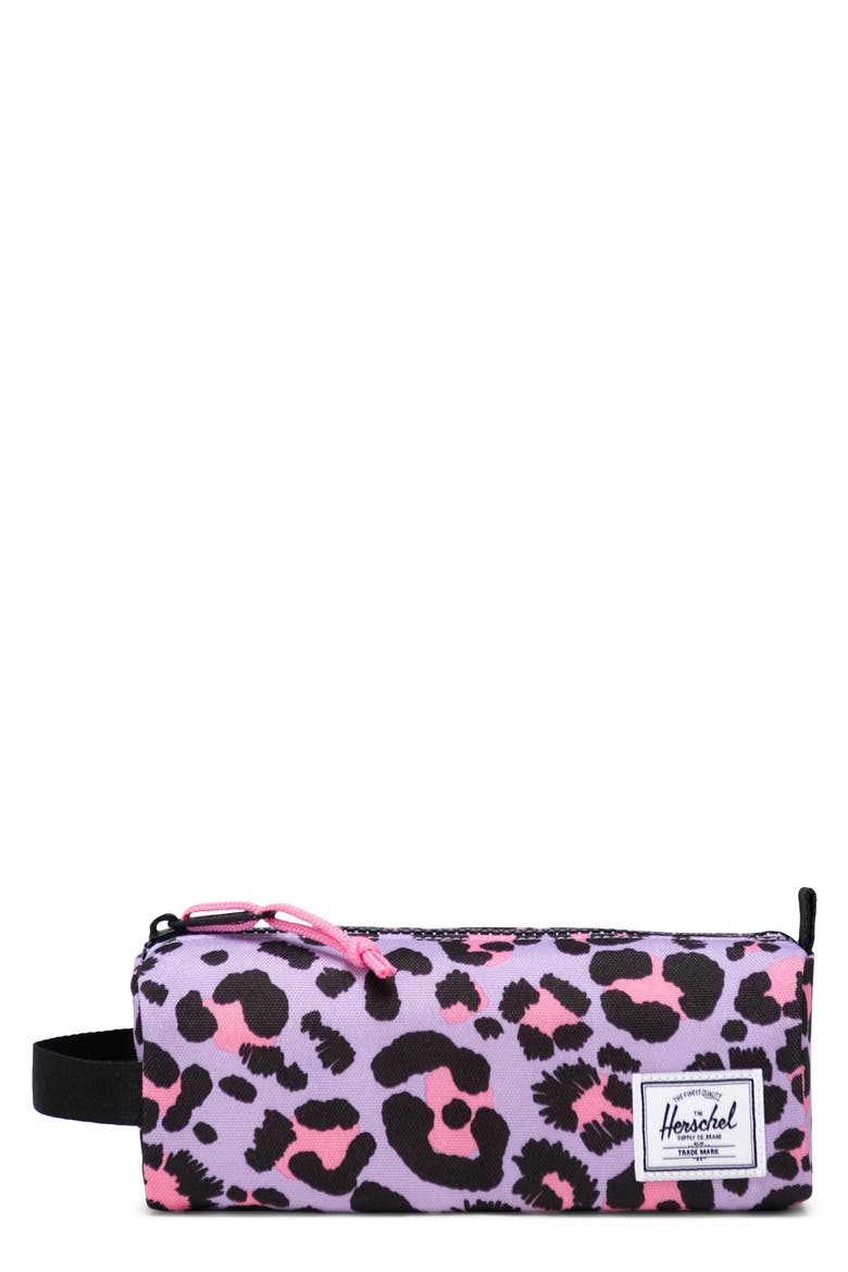 Settlement Pencil Case, Main, color, SCRIBBLE LEOPARD SACHET PINK