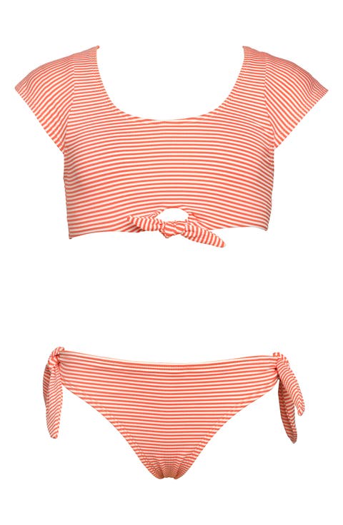 Kids' Sailor Cap Sleeve Two-Piece Swimsuit (Big Kid)