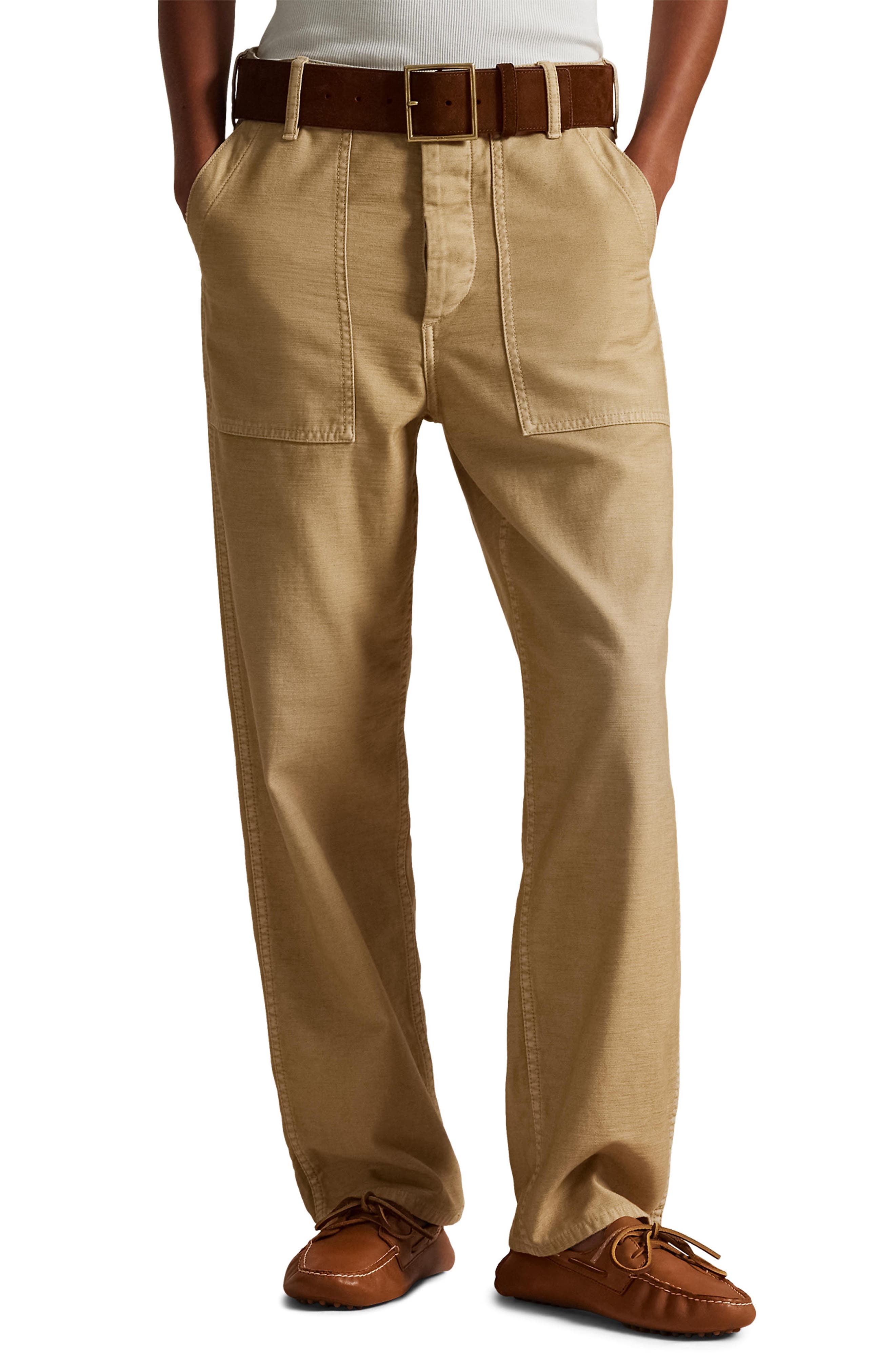 Polo Ralph Lauren The Ricky Cotton Utility Pants In Brown