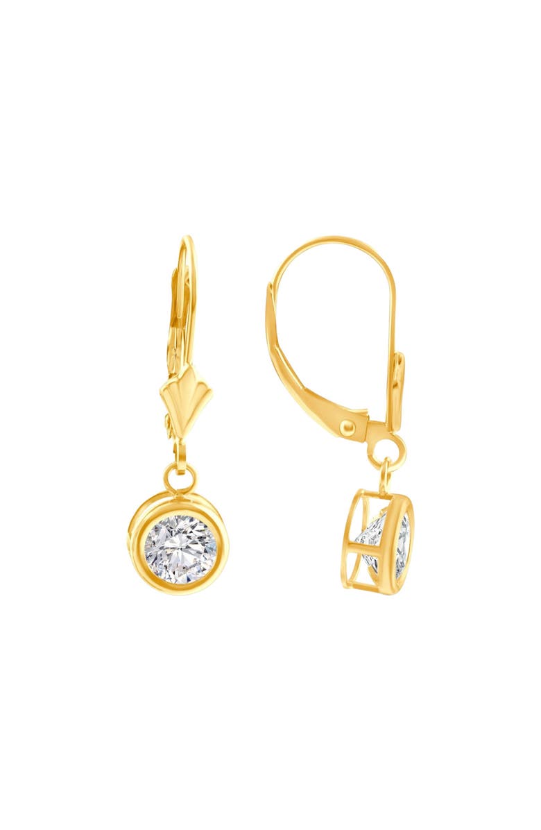 Bliss Diamond 1.80Ct Diamond Lab Grown Dangle Lever Back Hoop Earrings 14k Gold, Main, color, 