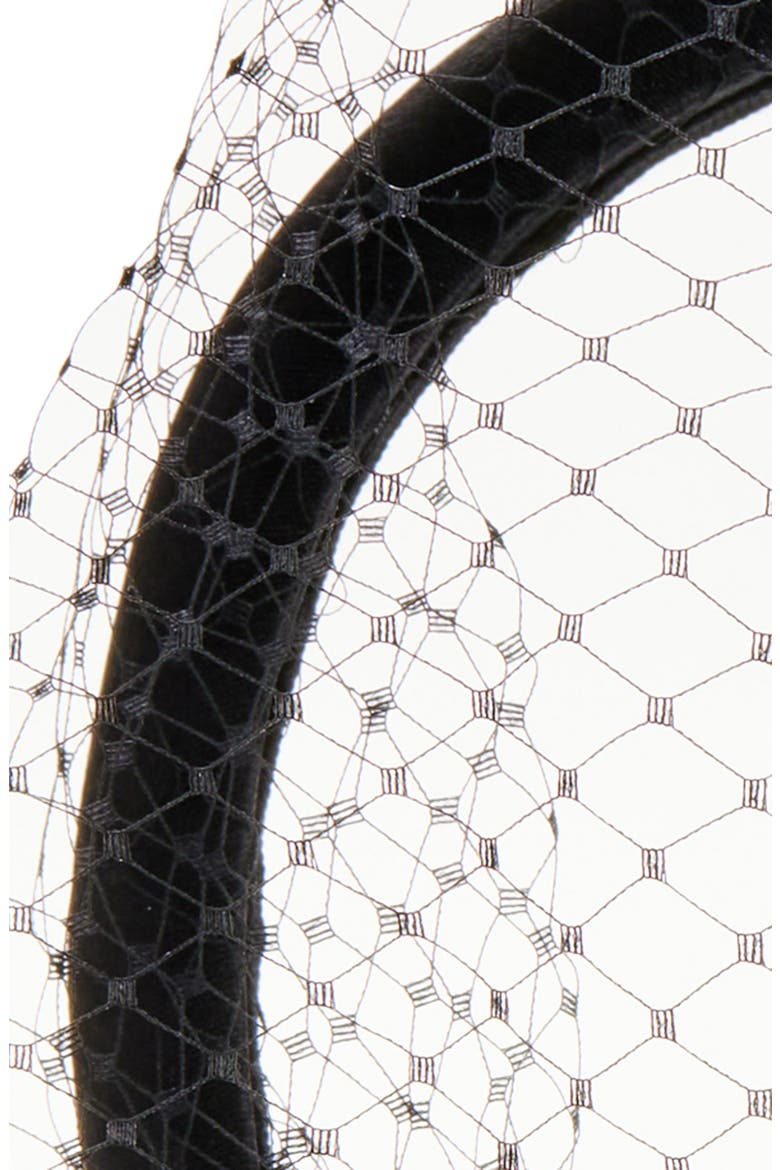 Tori Voilette Headband, Alternate, color, BLACK