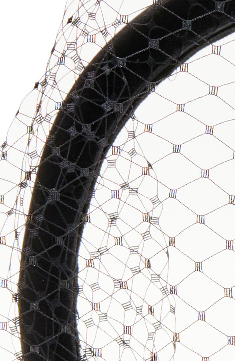 Jennifer Behr Tori Voilette Headband, Alternate, color, Black