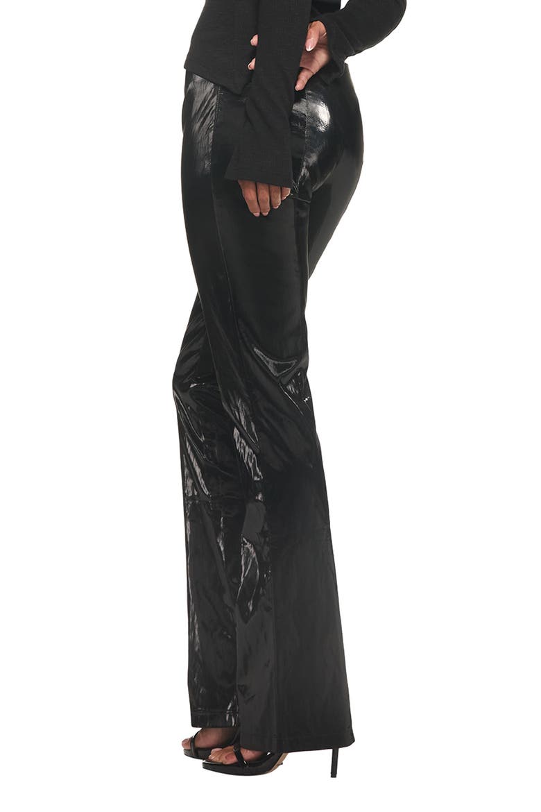 Castor Faux Leather Pants, Alternate, color, BLACK
